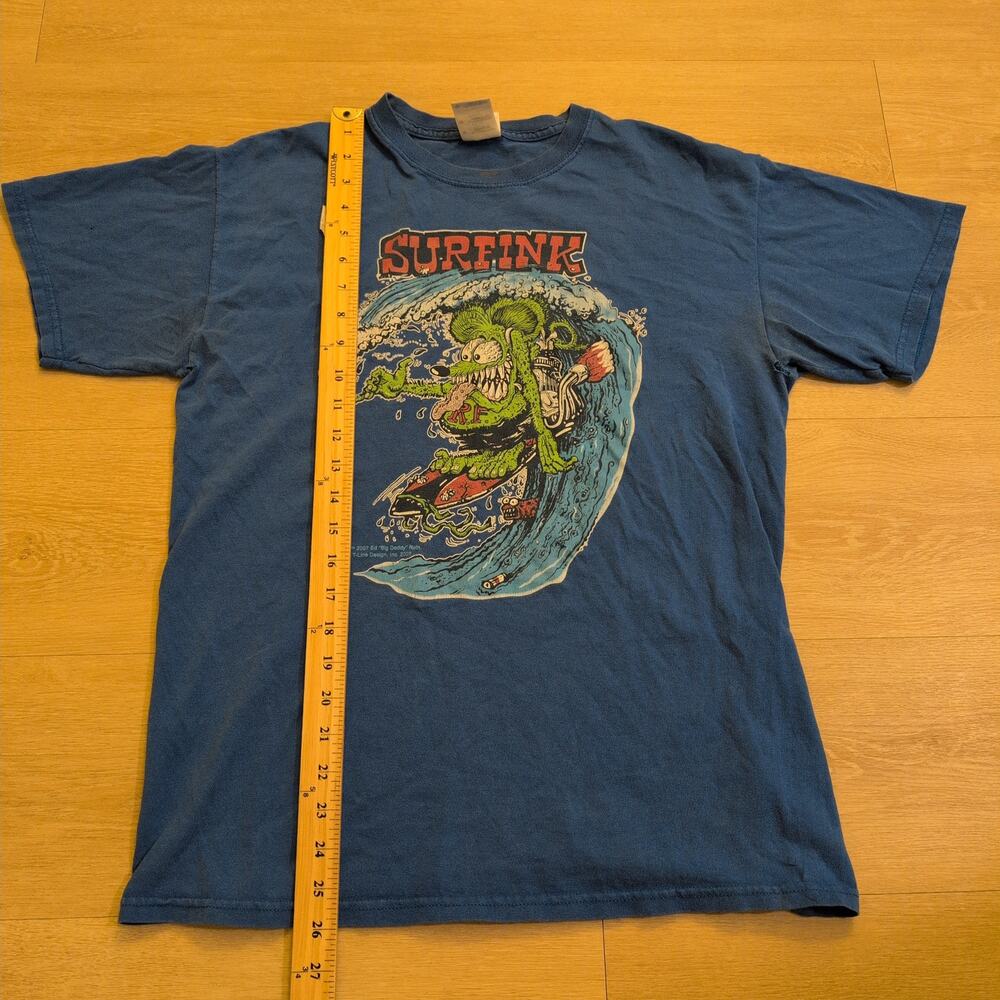 VTG Rat Fink SurfInk Adult Medium Shirt Big Daddy Thrashed Surfer‎ 2007 - Picture 6 of 9